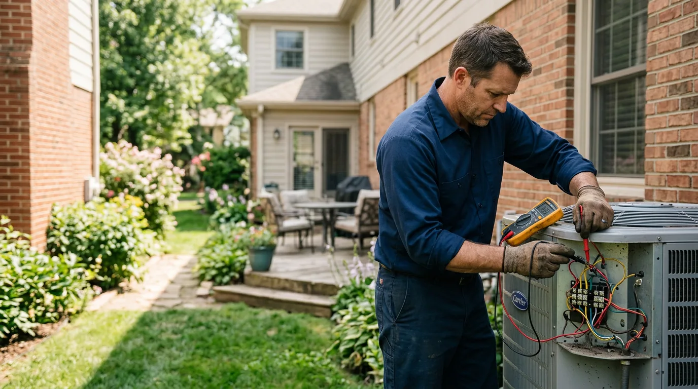 HVAC technician working near Schoolcraft, MI